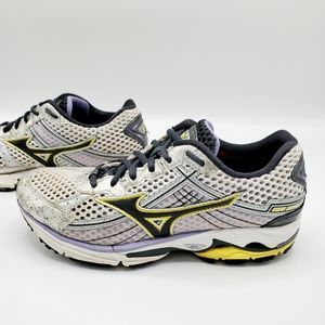 Mizuno Wave Rider 15 Silver & Yellow Running Shoes